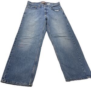 Levis 569 Jean Mens 33x32 Blue Dark Wash Loose Straight Leg Denim Vintage 90s